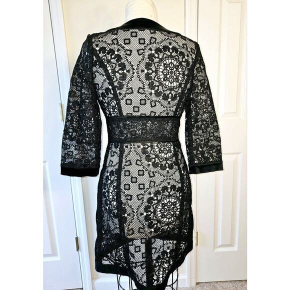 Mariano Sheer Lace Long Dress Jacket/Blazer Size 4 Rare Find! - Picture 2 of 13